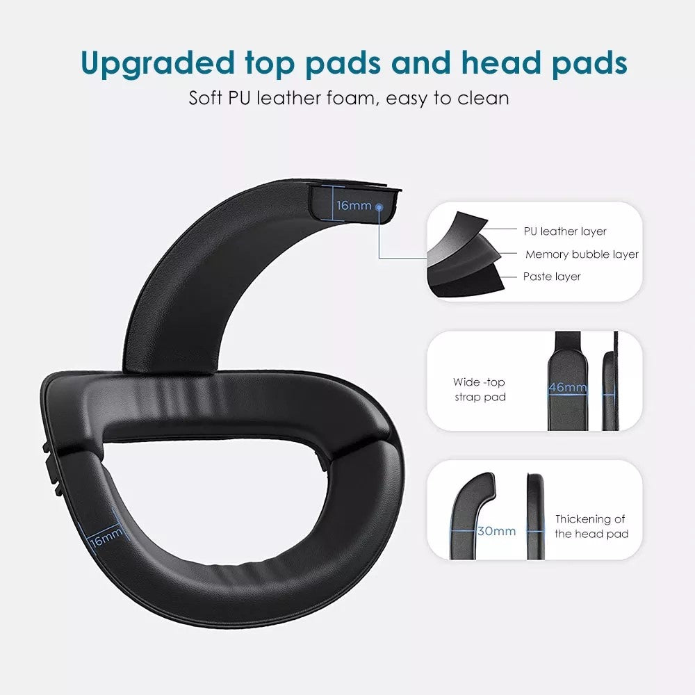 Oculus Quest 2 battery head strap with the included USB-C cable and manual