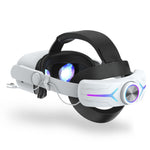Oculus Quest 2 battery head strap in the White and Black two-tone colour