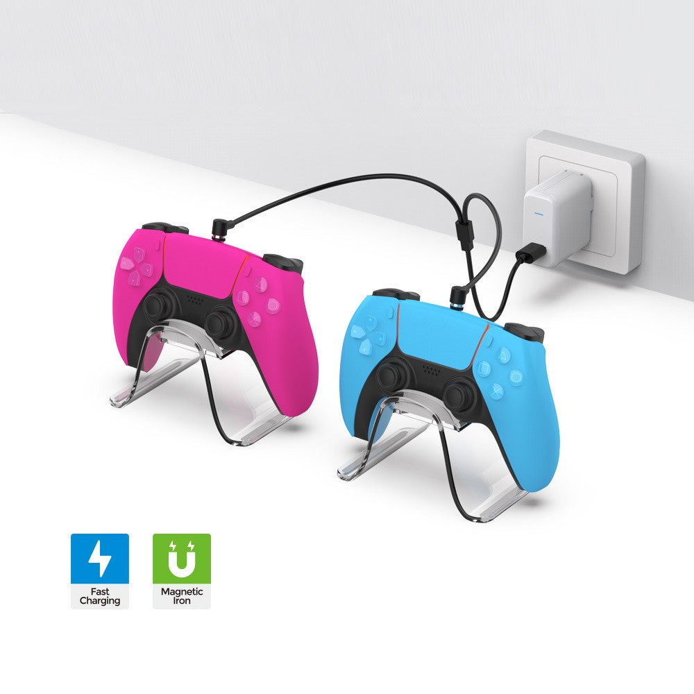 DOBE TP5-2520 For PS VR2 Controller 1 USB to 2 Type C 90 Degree Magnetic Charging Cord USB C Charger Cable TVCMALL