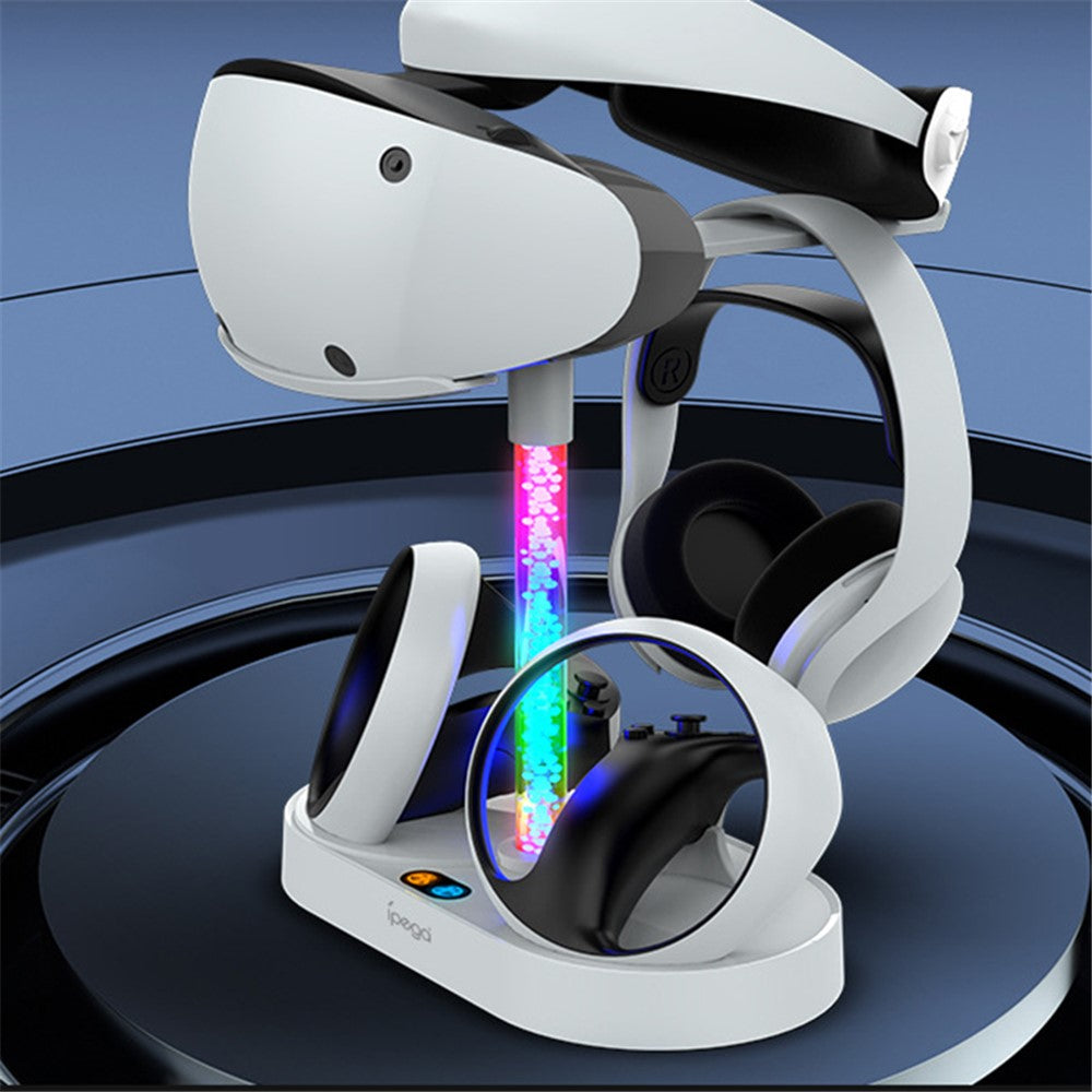 IPEGA PG-P5V001 RGB Light Charger for PS5 VR Headset Charging Display Stand Dual Controller Charging Station Metanexus XR