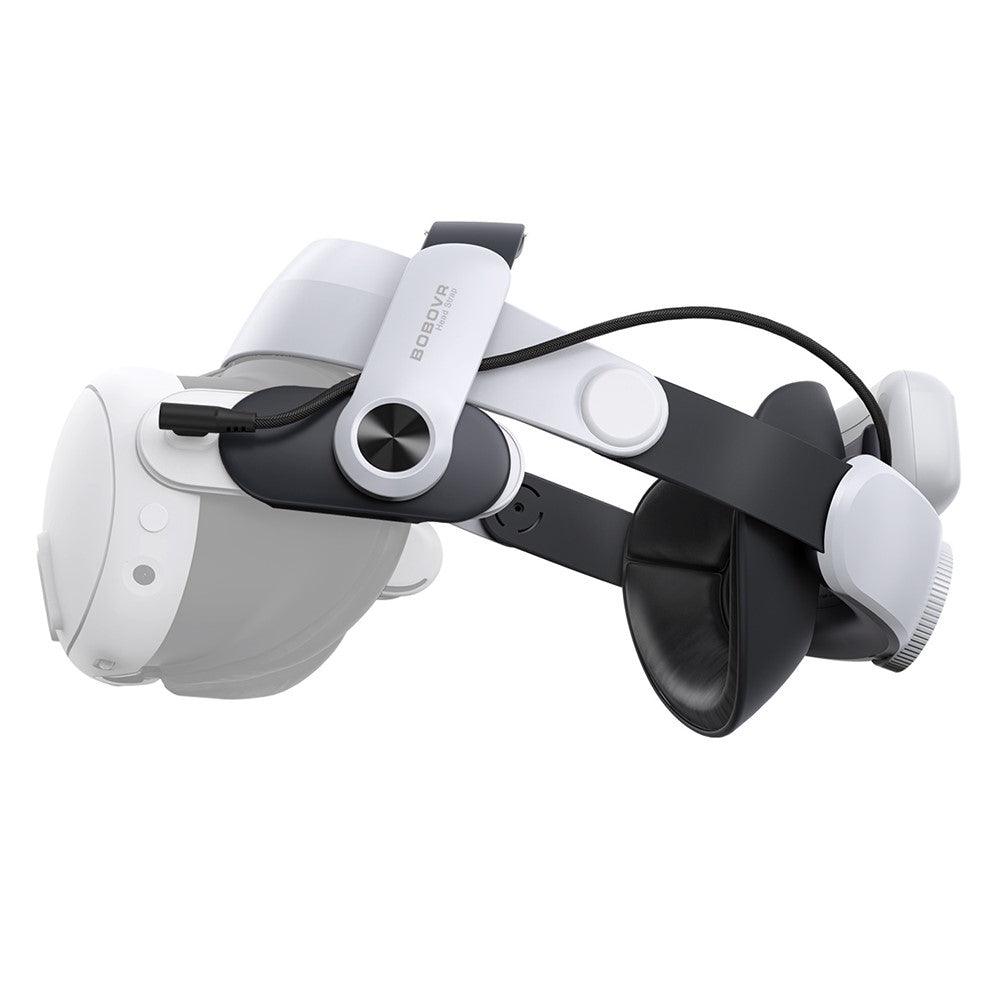 BOBOVR M3 Pro battery head strap, rear view with the 5200mAh B2 battery