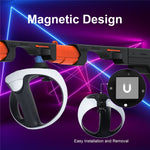 Close-up of the quick-release magnetic mount on the PS VR2 gun stock