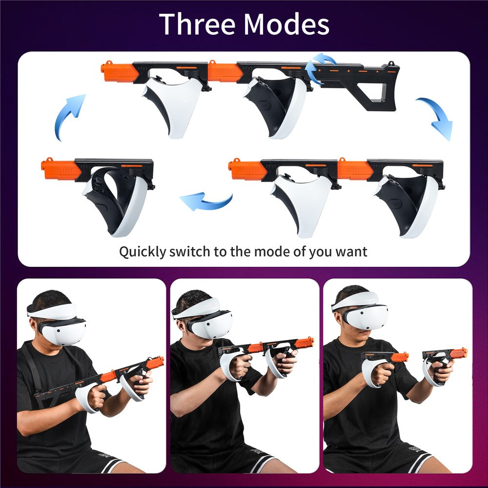 PS VR2 gun stock and included accessories laid out