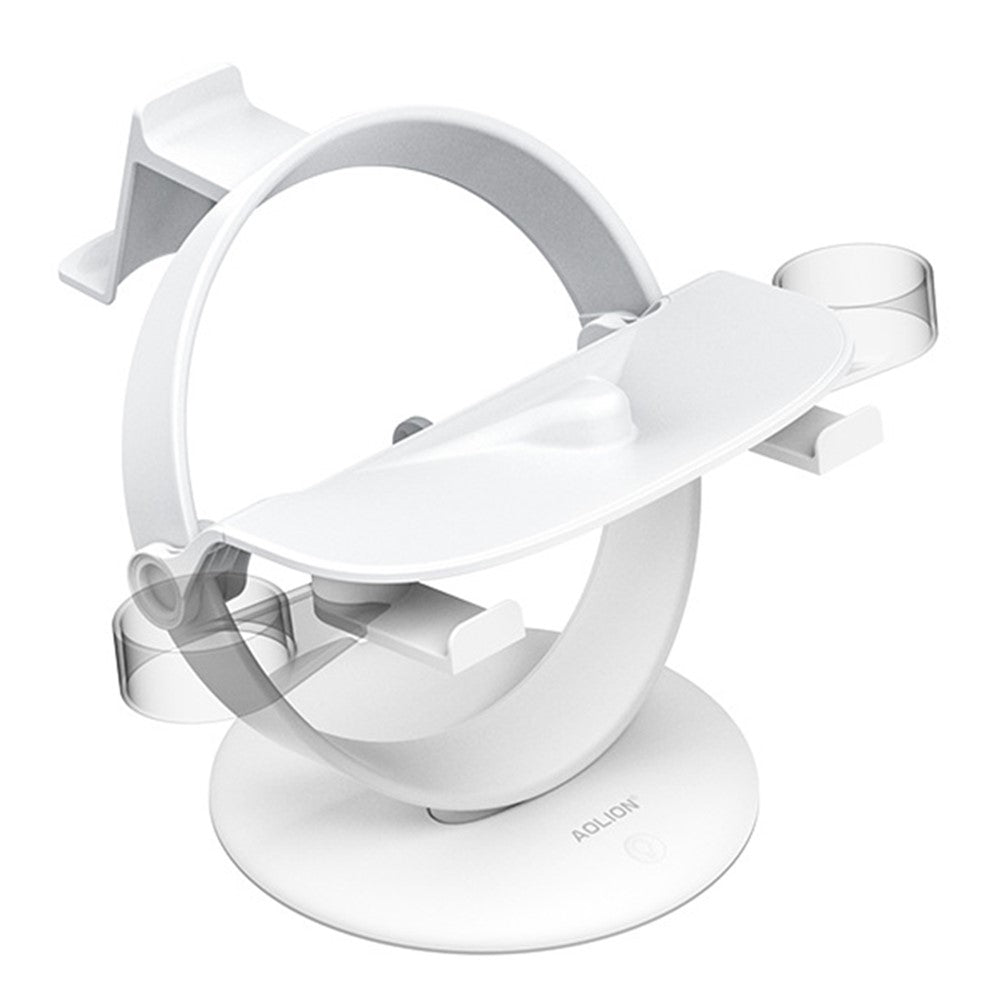 Aolion display stand for Meta Quest 3, controllers resting on base - MetanexusXR