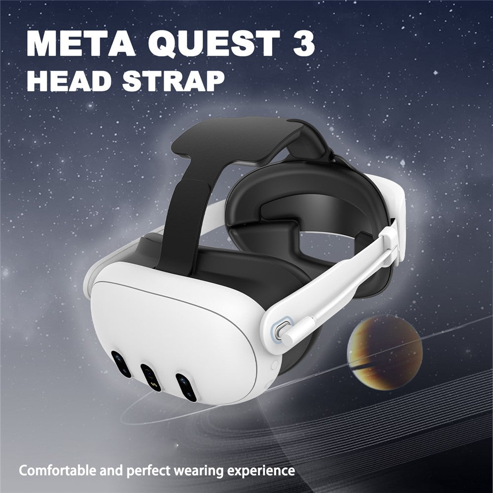 Padded side arms of the Meta Quest 3 battery head strap