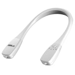 VR neck power bank worn around the neck with a headset connected