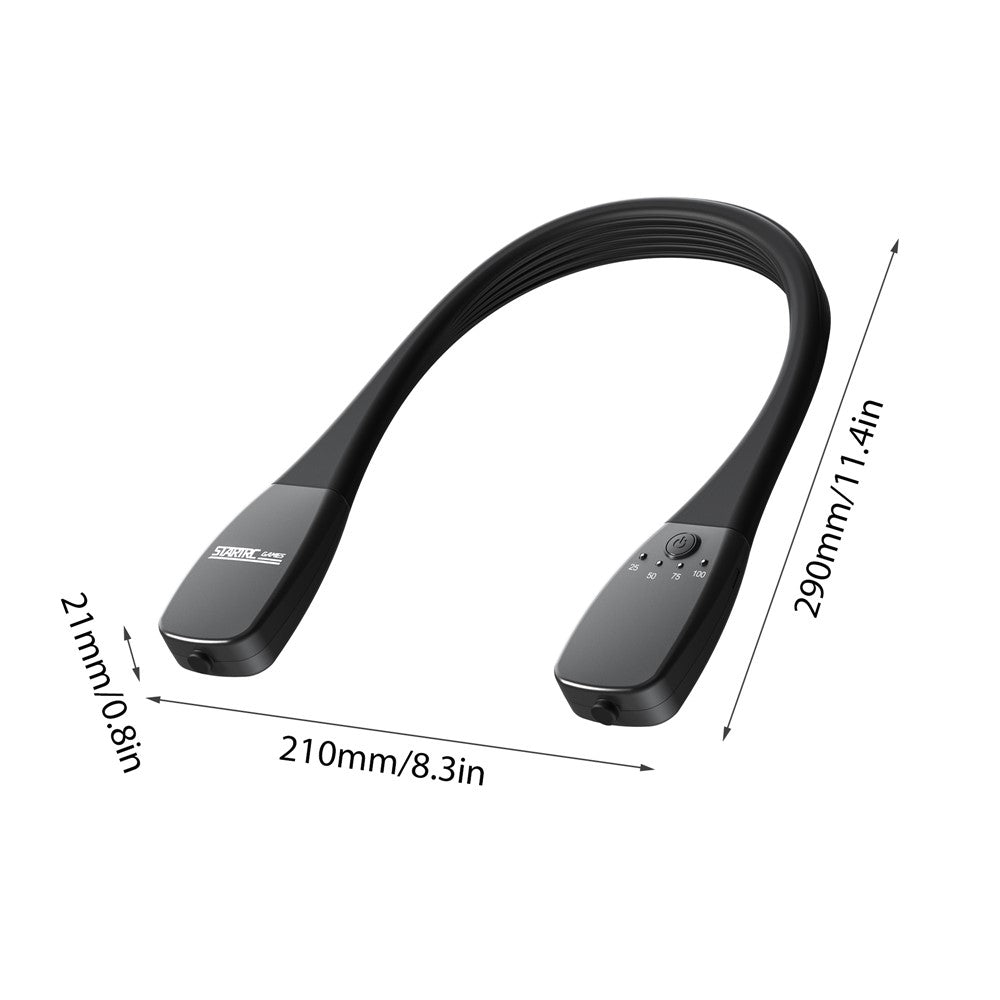 VR neck power bank size shown in a hand
