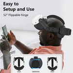 Quest 3 6400mAh strap, flippable hinge detail