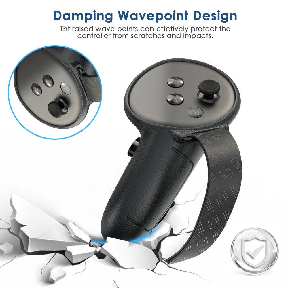 Quest 3S controller grip showing the wave-point texture