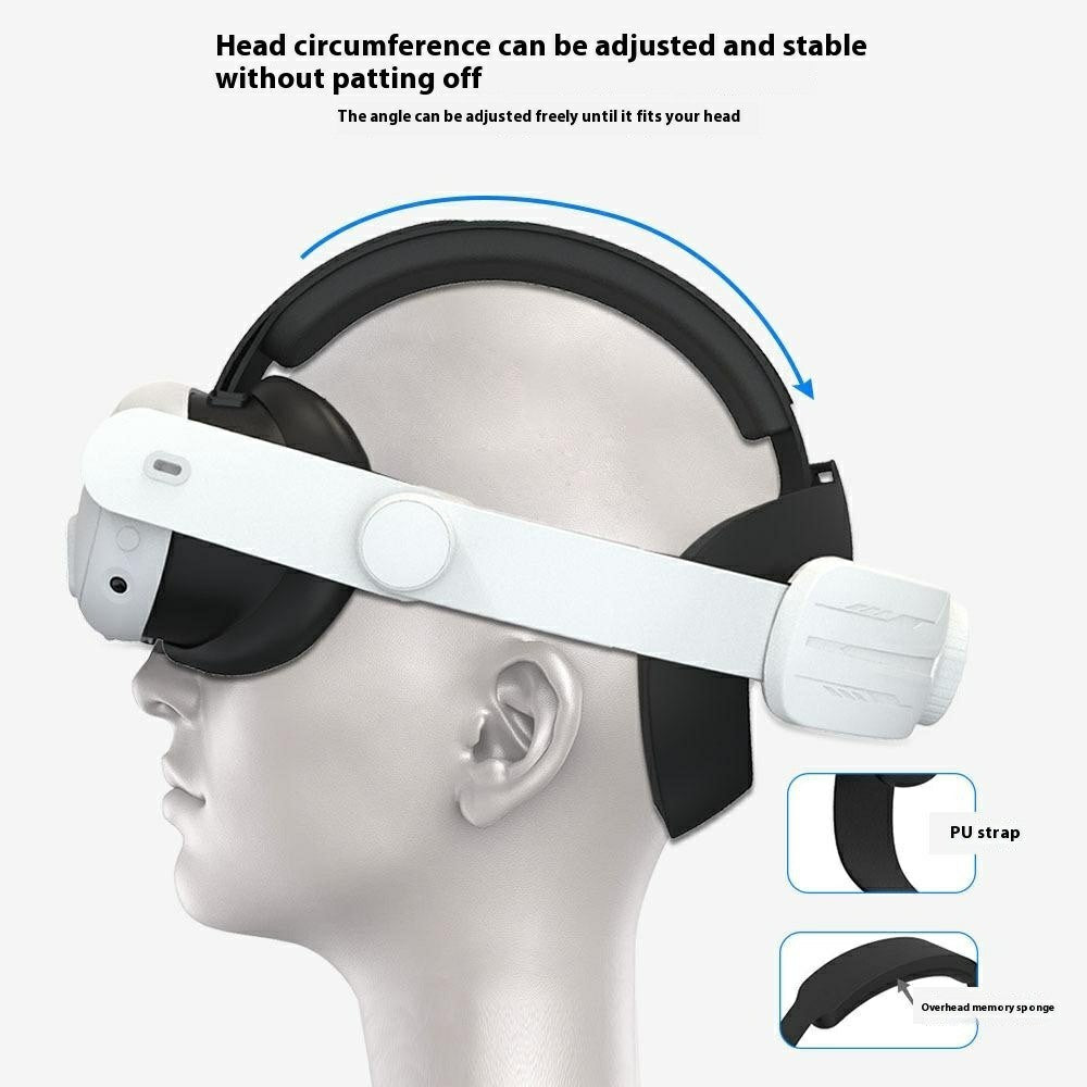Meta Quest 3S head strap rear adjustment dial detail - MetanexusXR