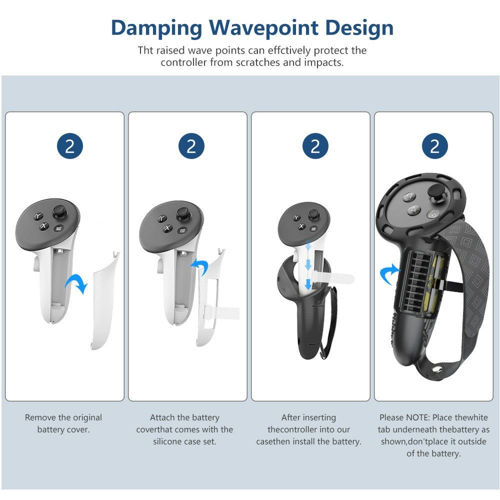 Extended grip cover, length comparison