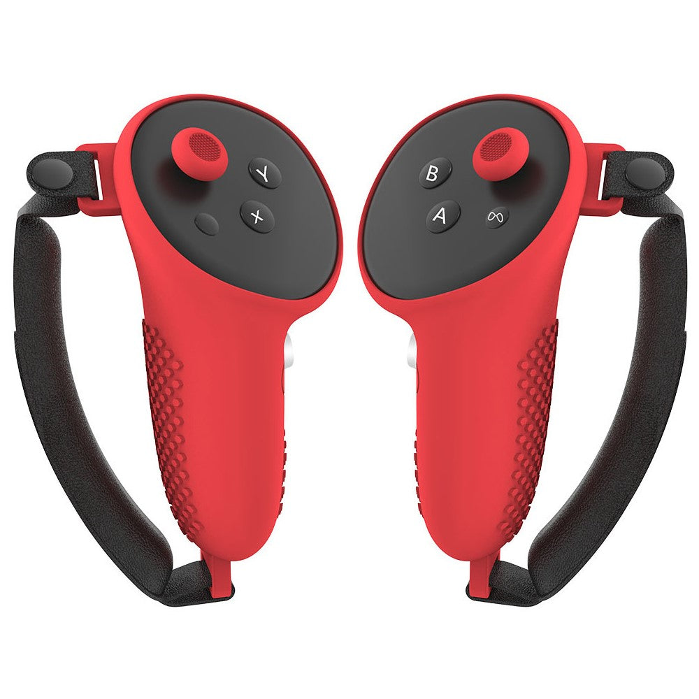 Quest 3 controller cover with hand strap, pair front view