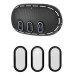Meta Quest 3 silicone case with tempered glass lens film, full set