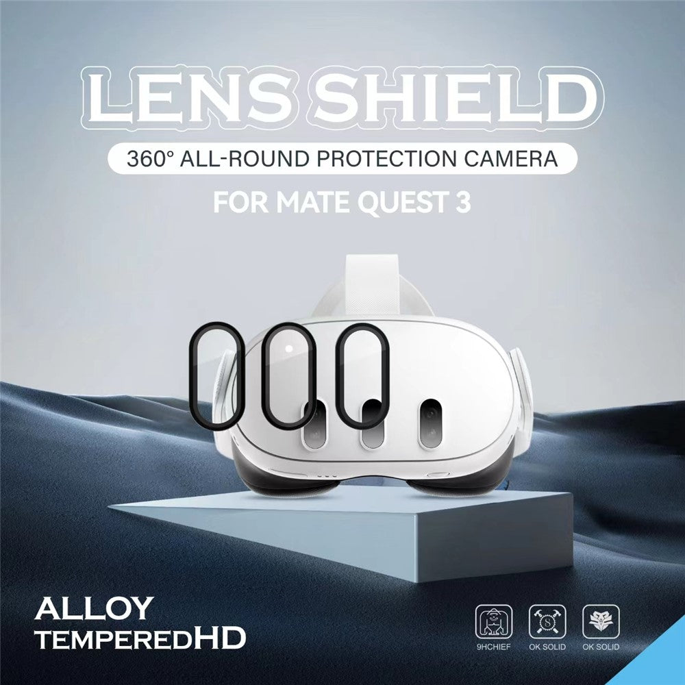 Meta Quest 3 case and lens film, side view