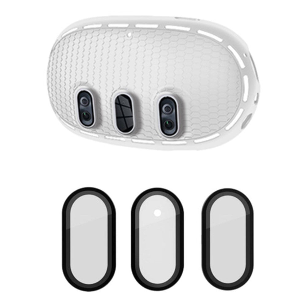 Meta Quest 3 case and lens film packaging