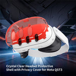 Quest 3 clear PC case, strap slot detail