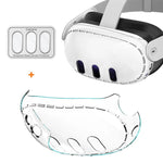Quest 3 PC case with tempered glass lens film, full set