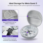 JYS JYS-MQ007 For Meta Quest 3 Hard EVA Portable Storage Bag VR Helmet Handle Protection Bag Metanexus XR