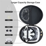 JYS JYS-MQ008 hard-shell case size reference next to Meta Quest 3 headset - Metanexus XR