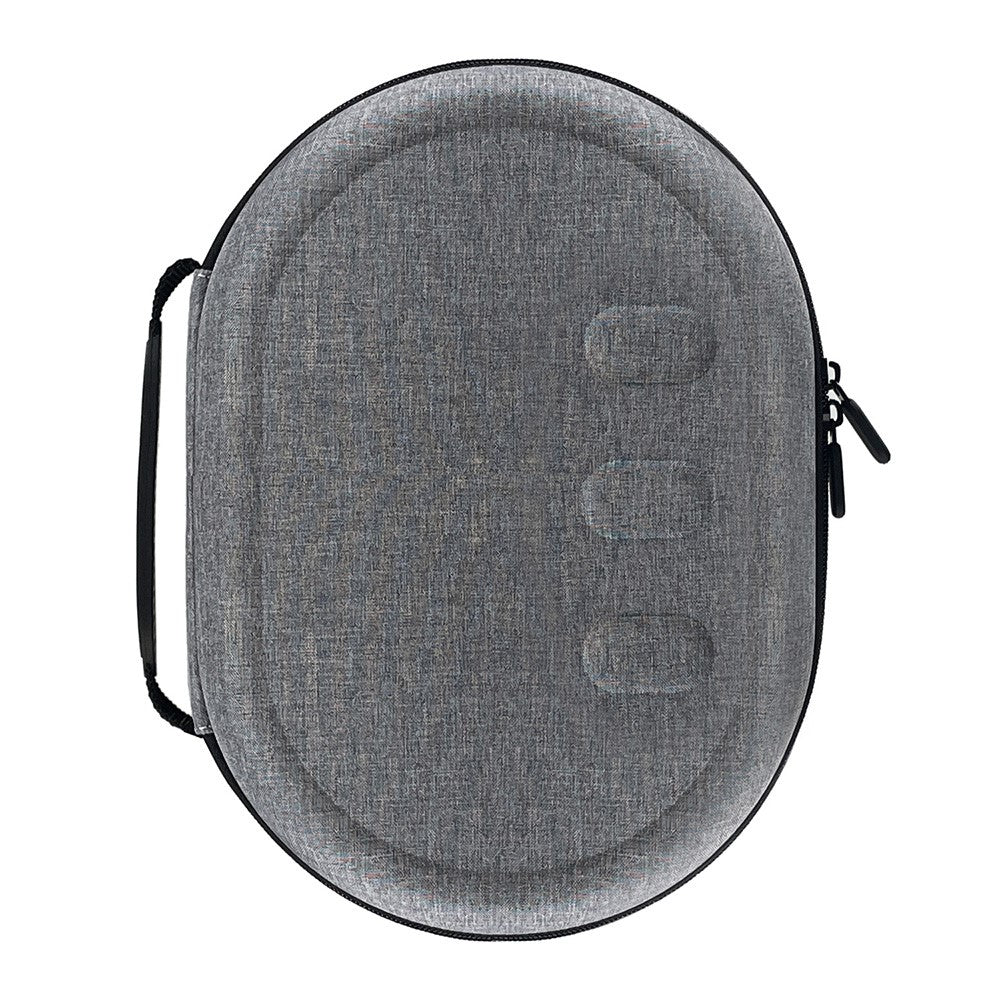 Quest 3 EVA shockproof handbag case size reference next to Meta Quest 3 headset - Metanexus XR