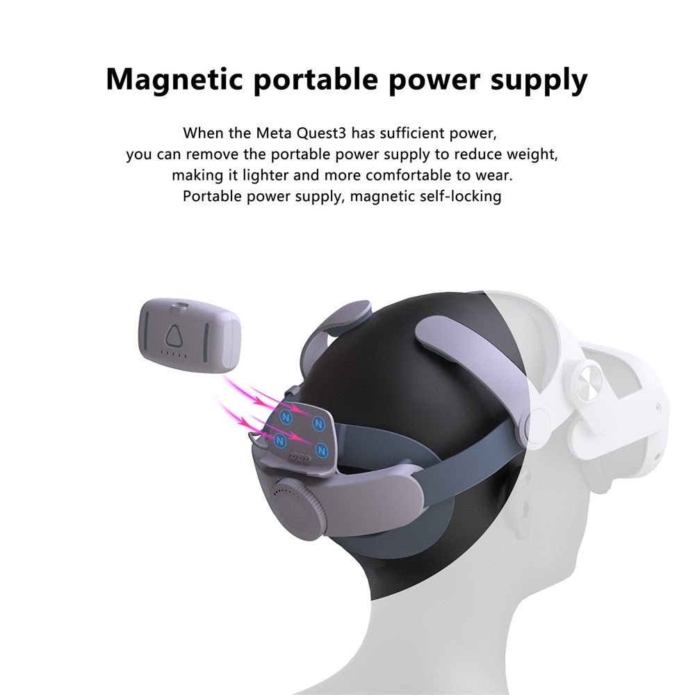 T302POWER head strap folded for compact storage