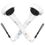 Meta Quest 2 extension grip handles, pair front view
