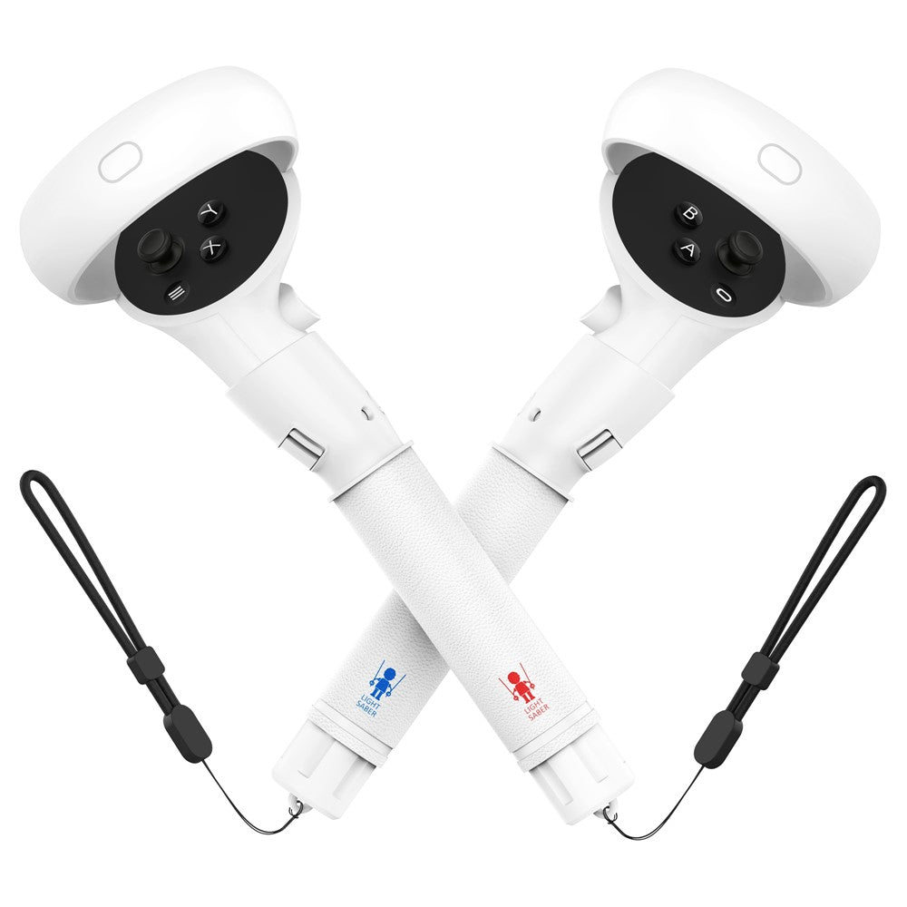 Meta Quest 2 extension grip handles, pair front view