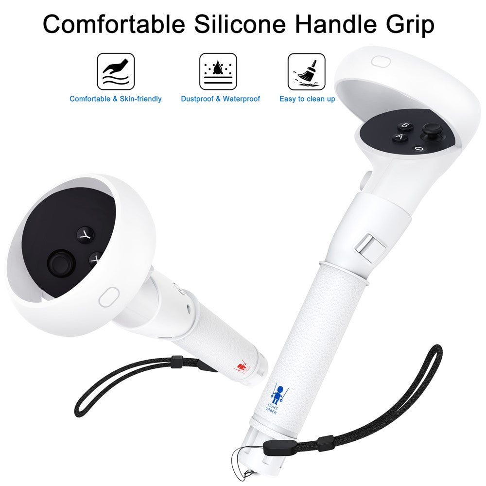 Quest 2 extension grip, ergonomic curve detail