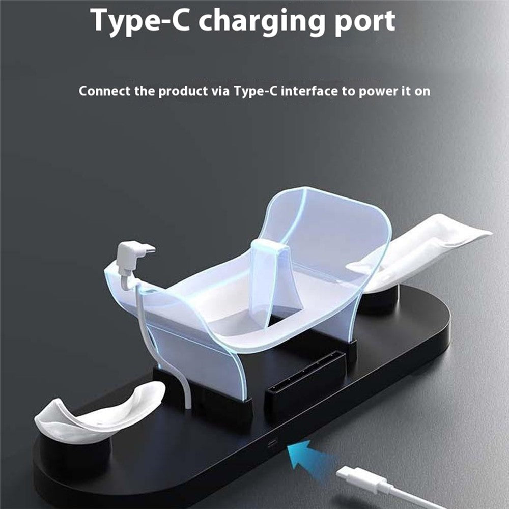 IPLAY HBV-637 For Meta Quest 3S / 3 VR Headset Charging Dock Controller Desktop Charger with LED Light Metanexus XR