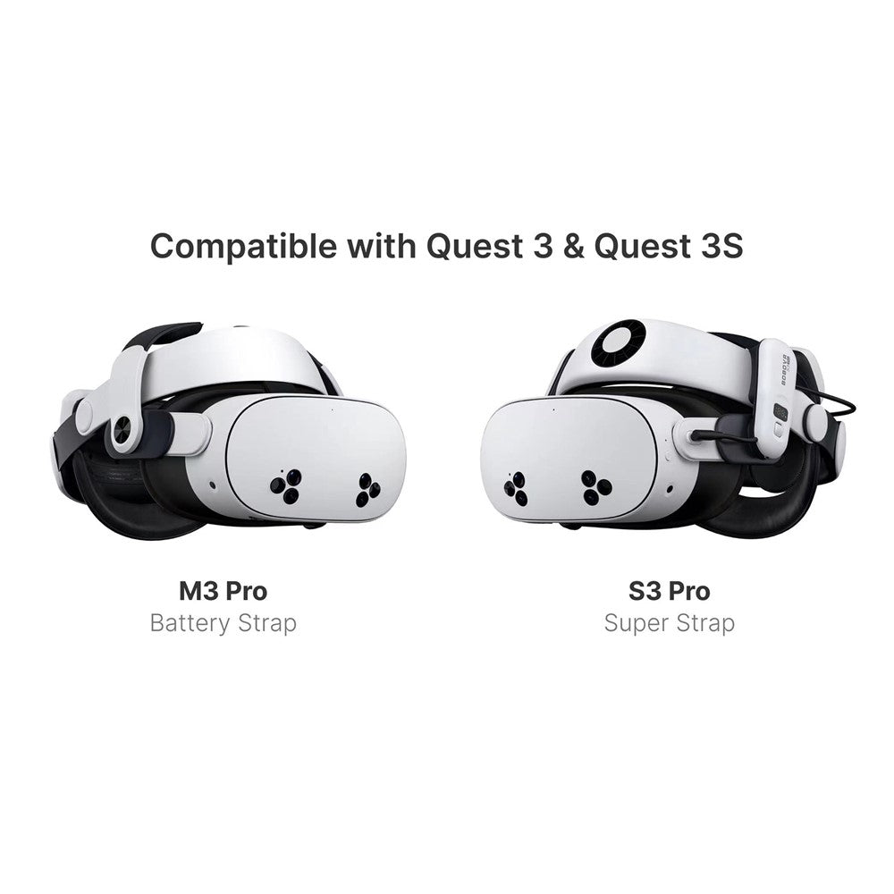 BOBOVR S3 Pro compared side by side with the lighter M3 Pro strap