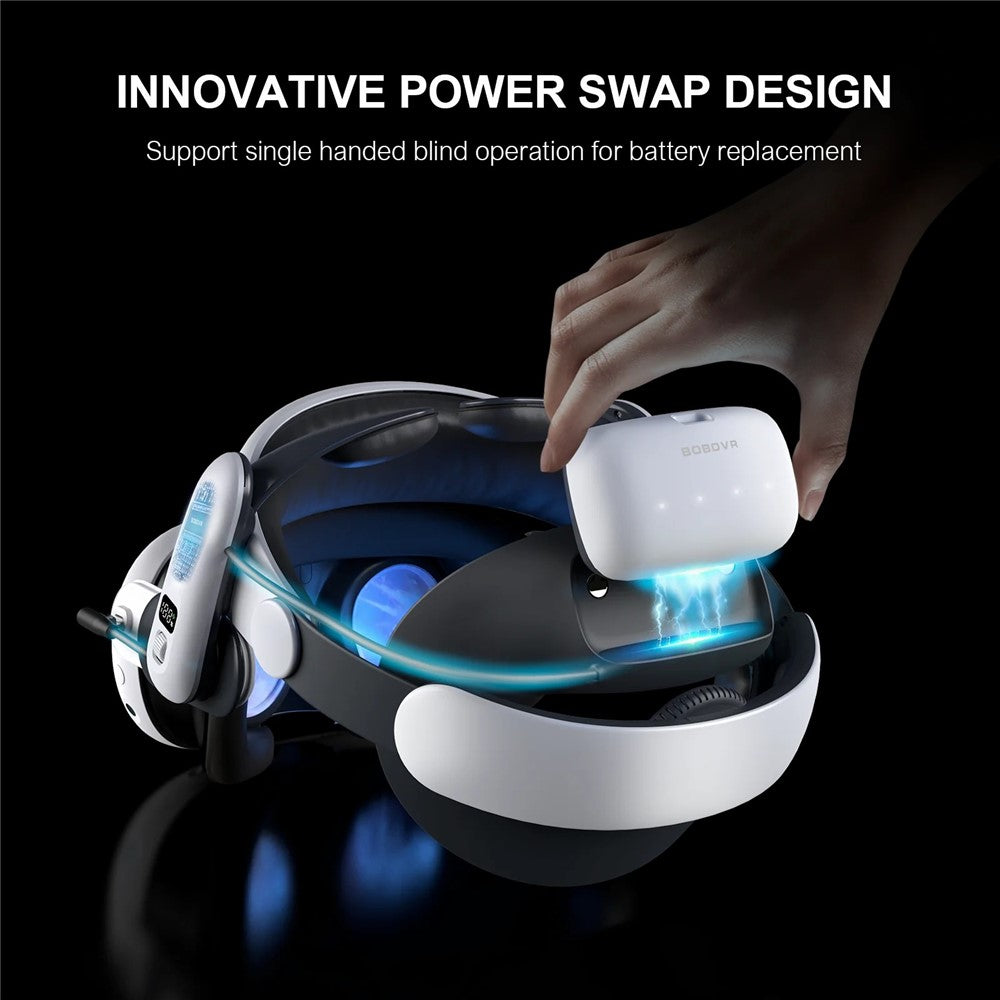 Honeycomb rear pad and dial on the BOBOVR S3 Pro suspension strap
