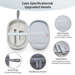 JYS grey linen Vision Pro case carry handle detail - Metanexus XR