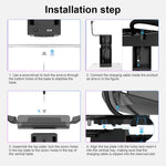 RGB charging stand, assembly parts laid out