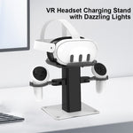 RGB charging stand on a desk setup