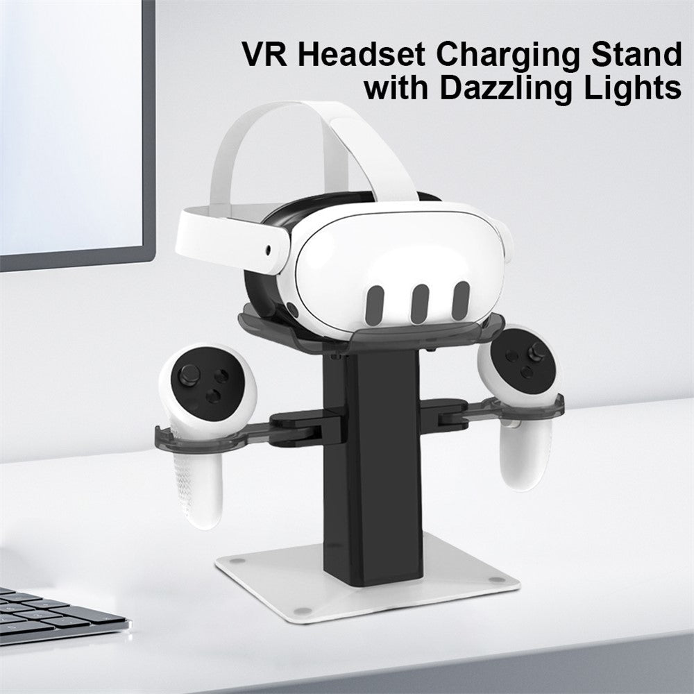 RGB charging stand on a desk setup