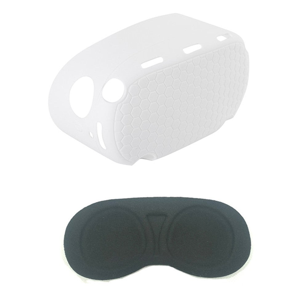 Oculus Quest 2 silicone cover and eye mask laid out together