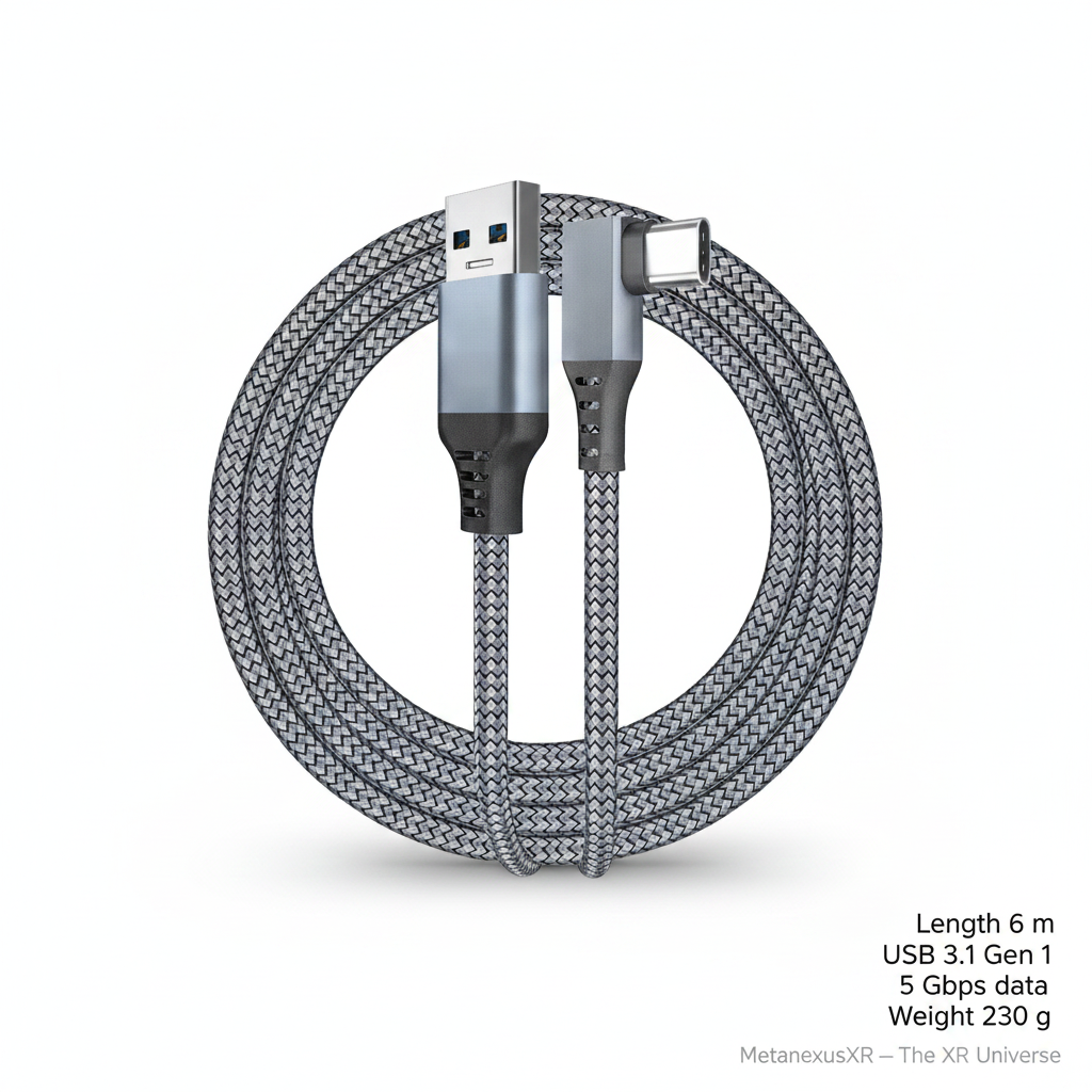 6m VR link cable full length laid out — Metanexus XR
