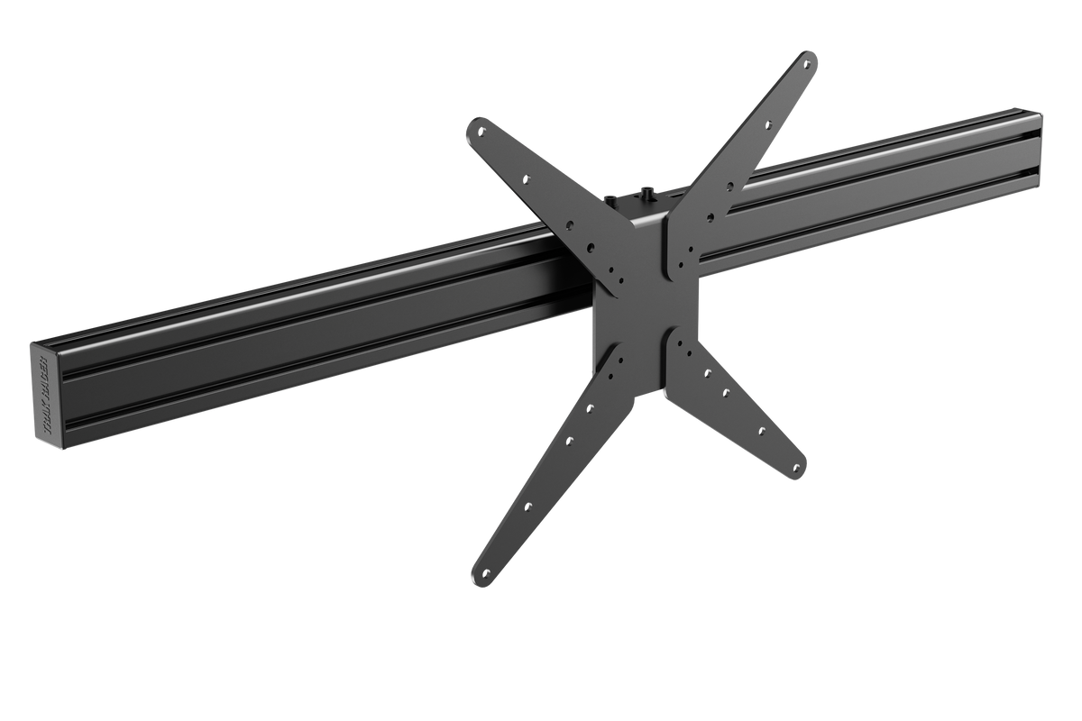 800 mm 80x40 Aluminium Profile with Universal VESA Mount – Black Anodised, 8 mm T-Slot – 800 mm 80x40 black aluminium profile with universal VESA mount – photo 2 of 2