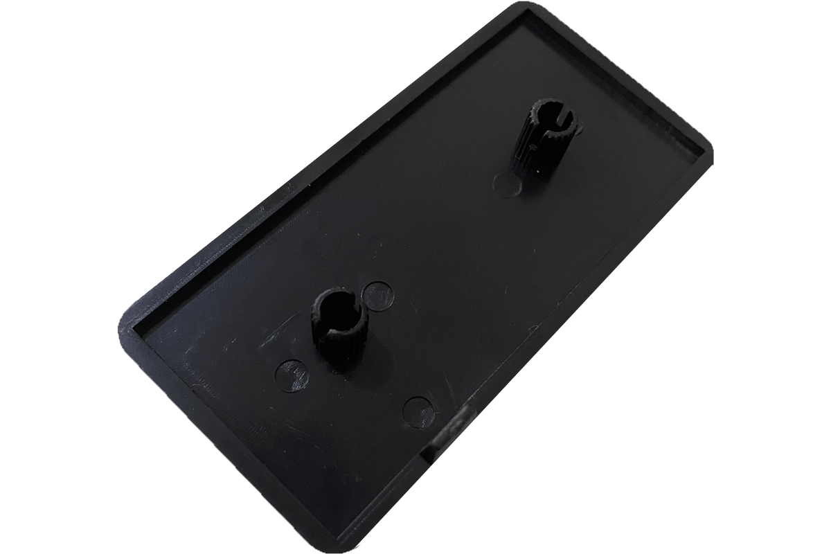 80x40 mm Aluminium Extrusion End Caps – ABS, 8 mm Slot, Pack of 2 – two black ABS end caps for 80x40 mm aluminium extrusion – photo 2 of 2