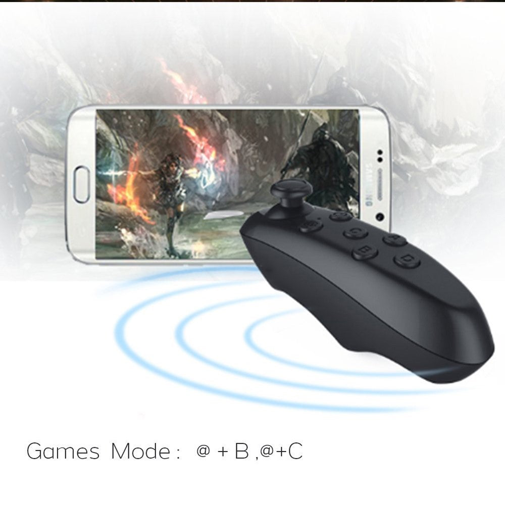 Bluetooth VR remote controller used with a VR BOX headset