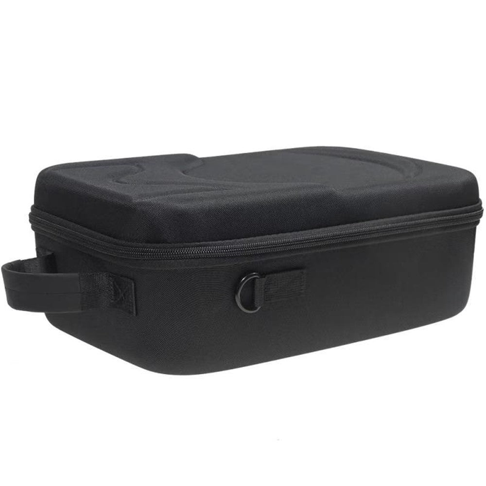 Quest 2 Oxford cloth EVA case size reference next to headset - Metanexus XR