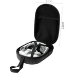 Pico 4 felt travel case size reference next to headset - Metanexus XR