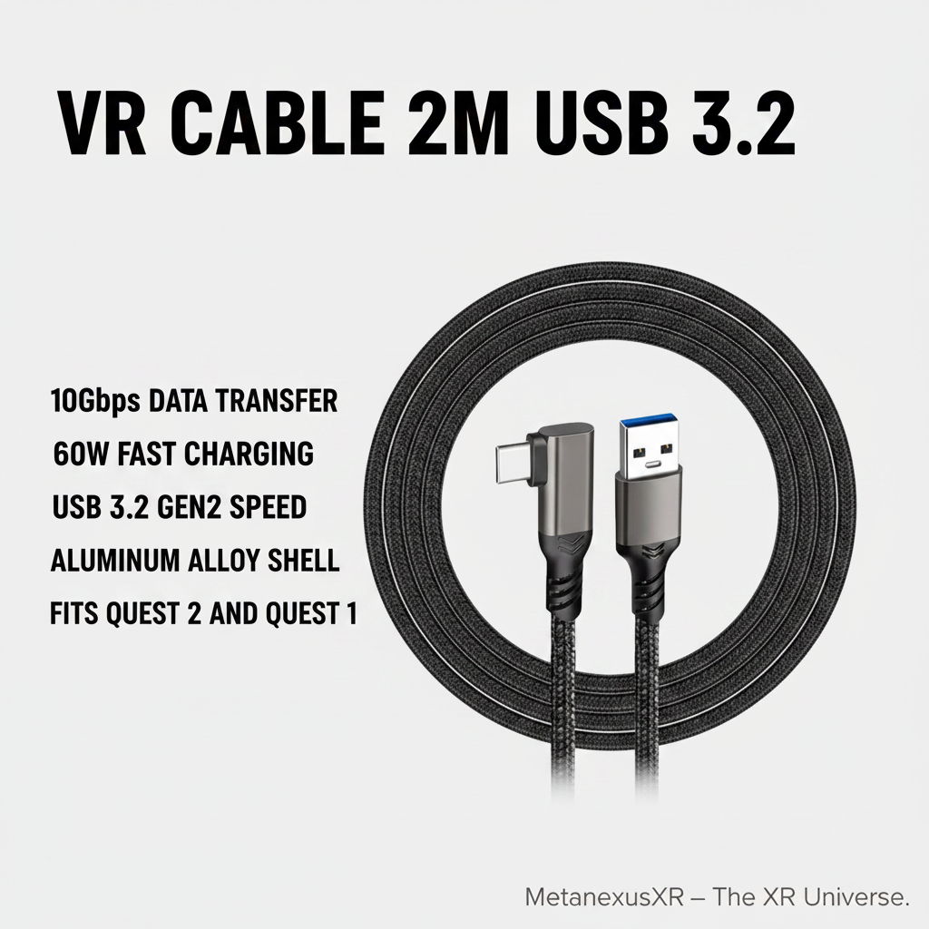 VR Cable 2m USB 3.2 Fast Charging 10Gbps Link Cable