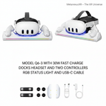 Meta Quest 3 Charging Dock 30W Fast Charging RGB — MetanexusXR — The XR Universe