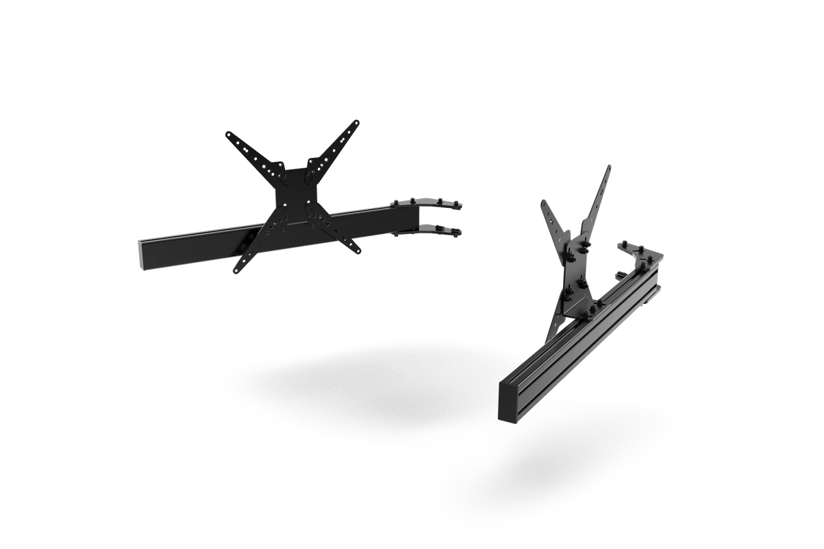 980 mm Add-On Triple Monitor Arms for Aluminium Stands – 80x40 Profile, Screens up to 55 Inch – pair of 980 mm aluminium add-on triple monitor arms – photo 1 of 1