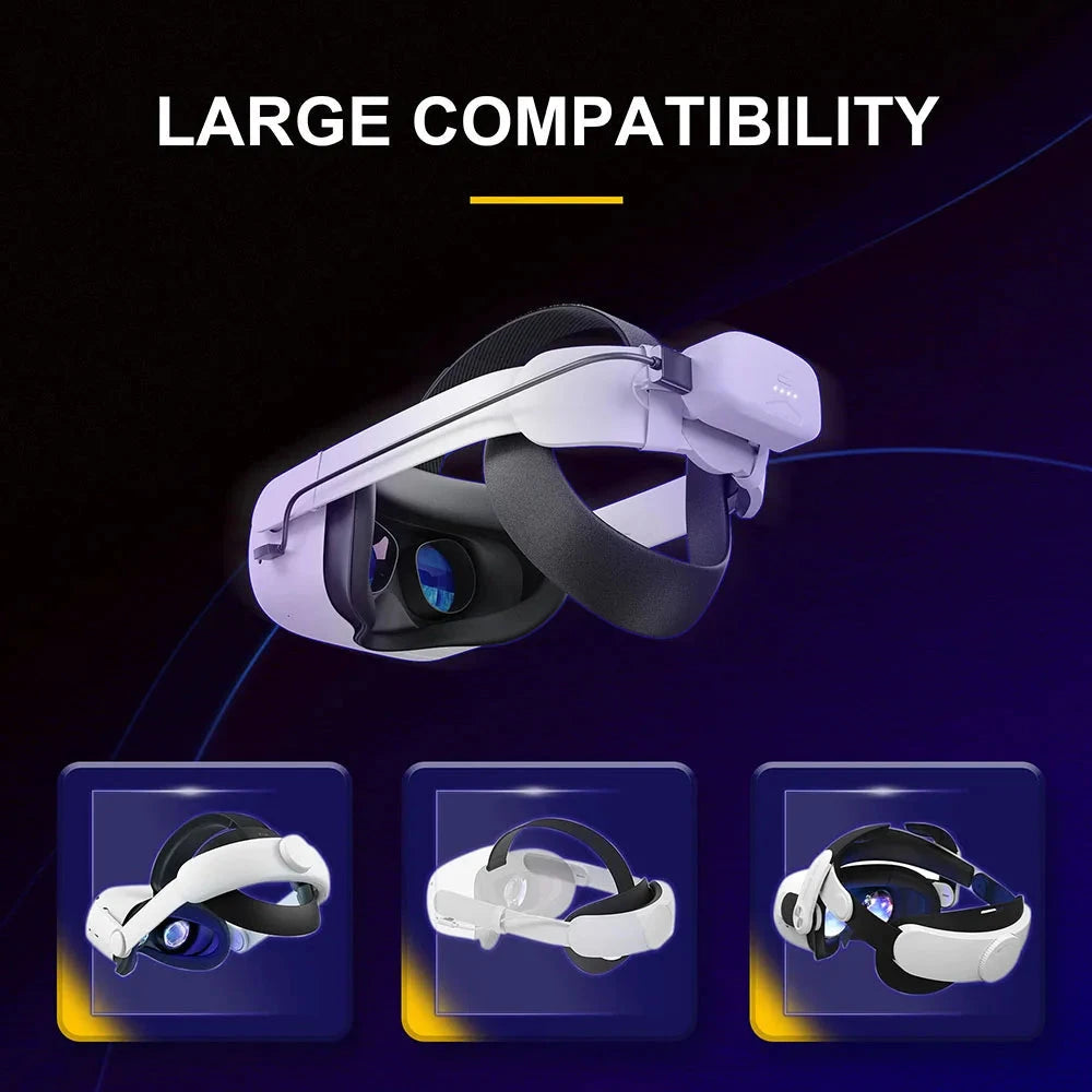 6000mAh Portable Battery Pack for Oculus Quest 2 & Meta Quest Pro - VR Charger with Head Strap Metanexus XR