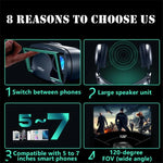 MetaNexusXR VR headset and IMAX screen in a cinema, showcasing immersive movie viewing. | MetaNexusXR