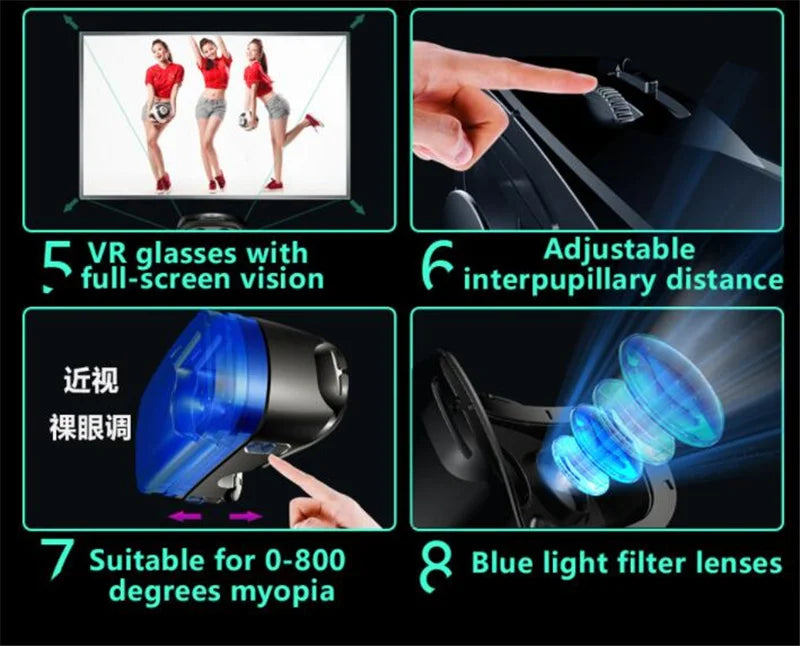 MetaNexusXR VR headset displayed with IMAX screen and phone, suggesting immersive virtual reality movie and gaming experiences. | MetaNexusXR