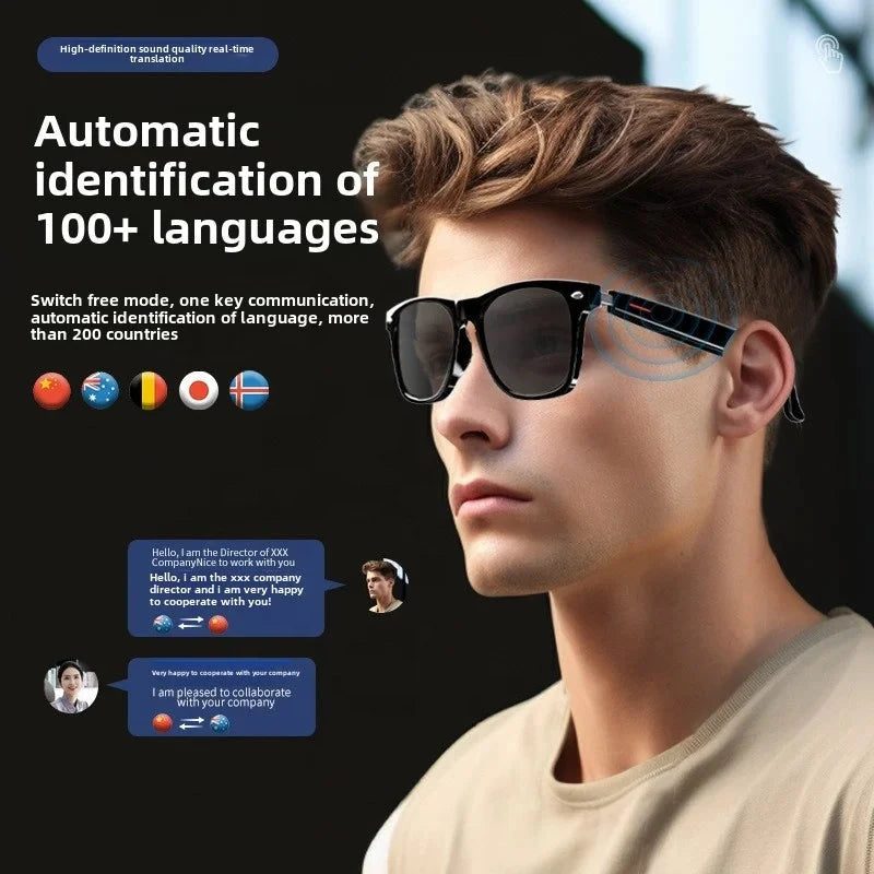 Babel translator glasses (E13-C, SKU MNX-SG-BABEL-E13C-BLK-SUN) – photo 4 of 9 | Metanexus XR