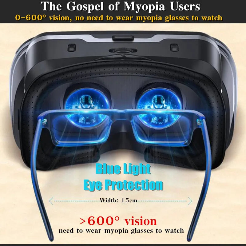 MetaNexusXR VR headset shows a virtual IMAX screen with a phone in a simulated cinema environment. | MetaNexusXR